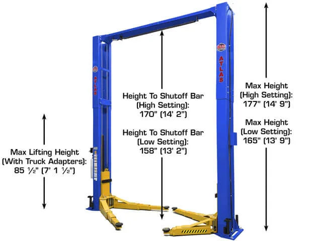 Atlas Platinum PVL-12 ALI Certified Two Post Lift