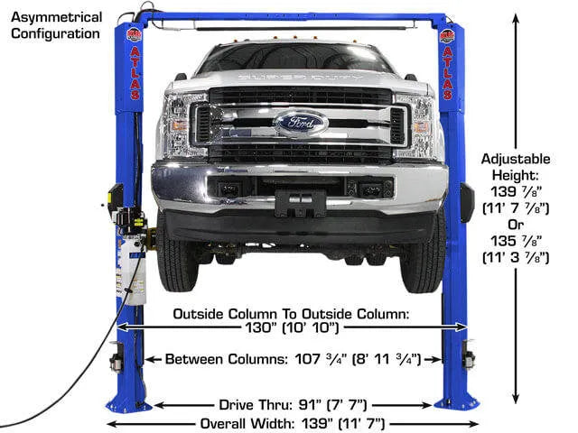 Atlas Platinum PVL-10 ALI Certified Two Post Lift