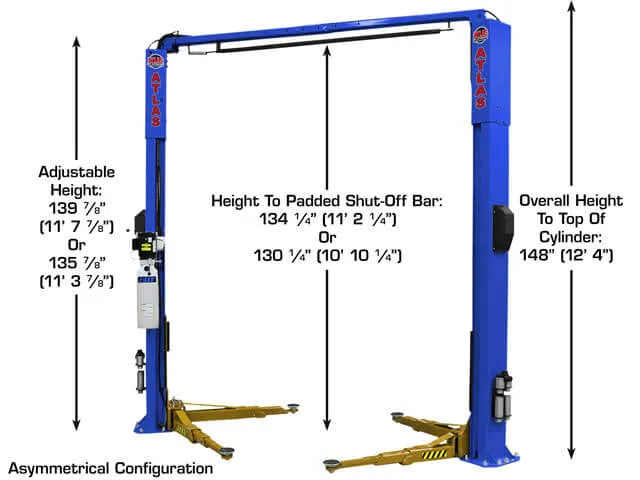Atlas Platinum PVL-10 ALI Certified Two Post Lift