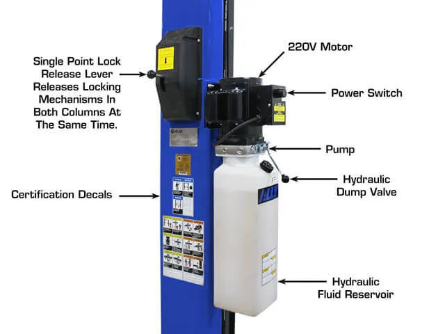 Atlas Platinum PVL-10 ALI Certified Two Post Lift