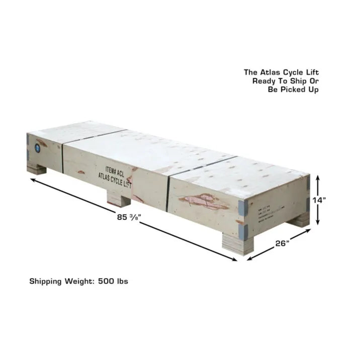 Atlas CycleLift Motorcycle Lift with Dropout Panel