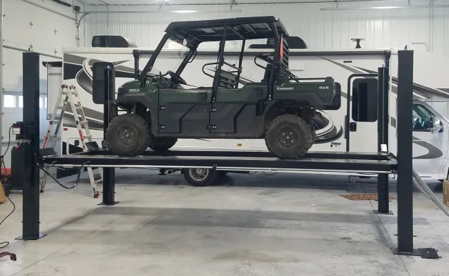 Challenger Lifts CL4P9W Home Storage Four Post Lift Extended Width