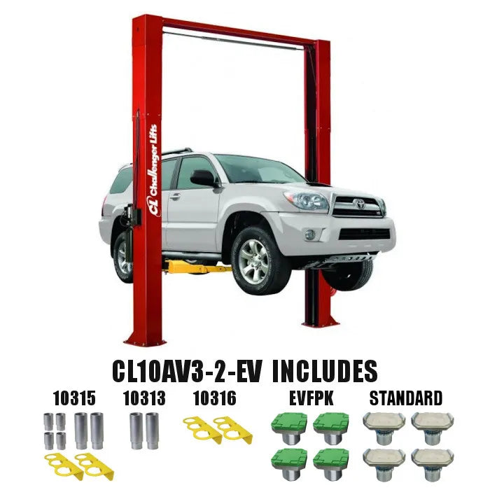 Challenger Lifts CL10AV3-2 Versymmetric Adjustable Two Post Lift