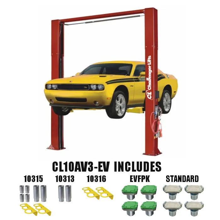 Challenger Lifts CL10AV3 Versymmetric Adjustable Two Post Lift