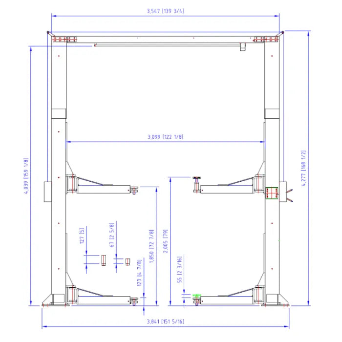 iDEAL TP12KSC-DX Heavy-Duty Two Post Lift