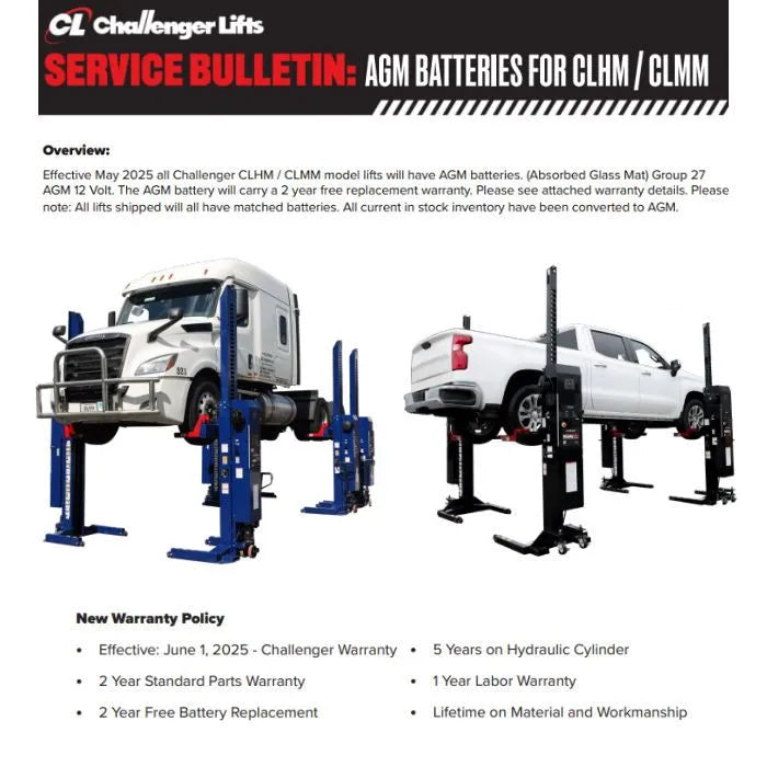 Challenger Lifts CLHM-140 Heavy-Duty Mobile Column Lifts Set of 2