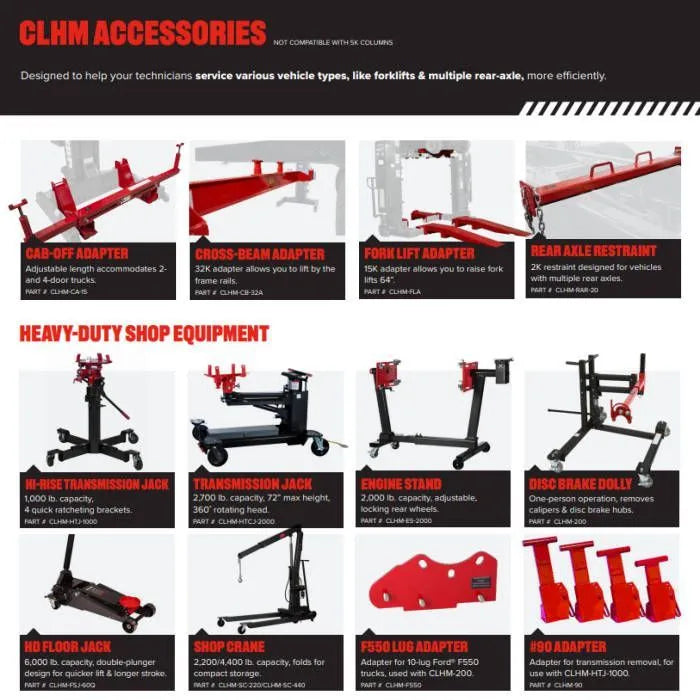 Challenger Lifts CLHM-140 Heavy-Duty Mobile Column Lifts Set of 4
