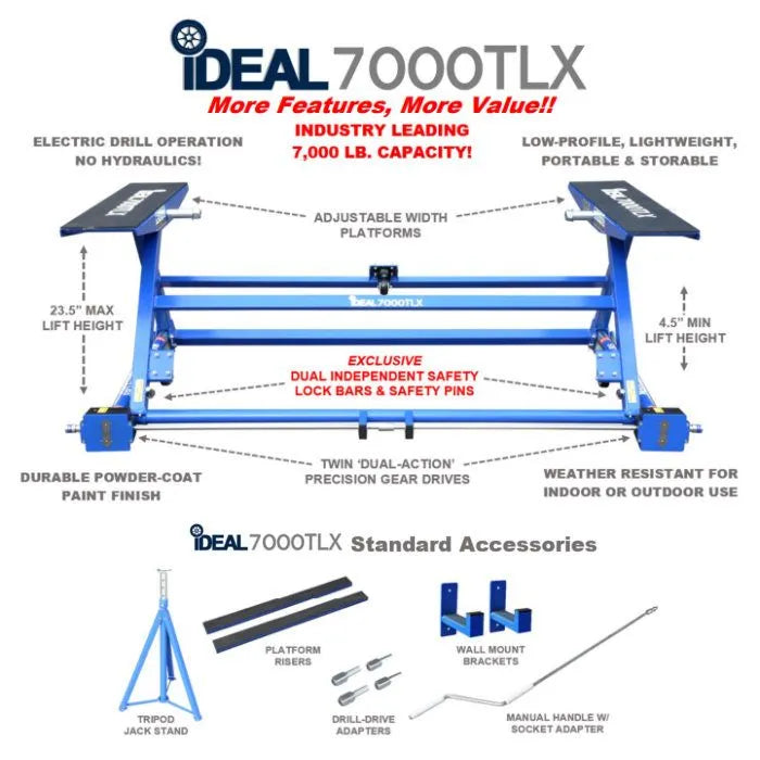 iDEAL TLX-7000 Automotive Tilt Lift 7,000 lbs. Capacity