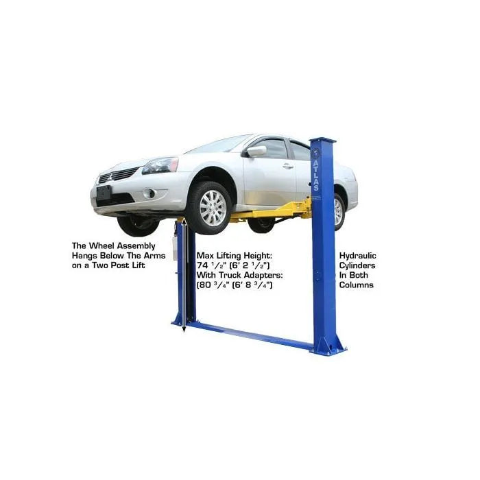 Atlas 9KBPX Baseplate Two Post Lift + Lawn Mower Adapter Combo
