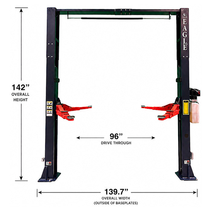 Eagle EAG-9C Clear Floor Two Post Lift
