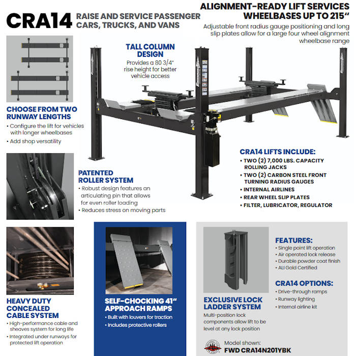 Forward Lift CRA14 Four Post Alignment Lift