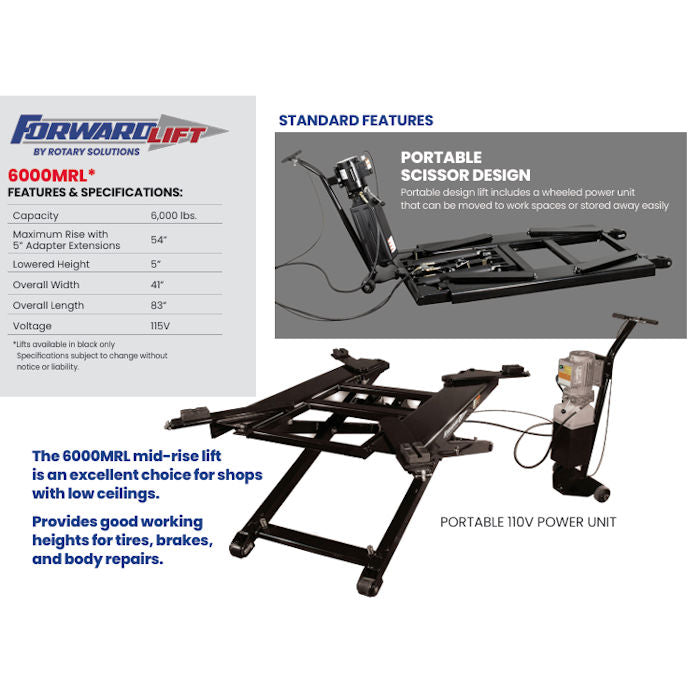 Forward Lift 6000MRL Mid-Rise Scissor Lift