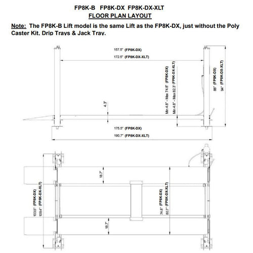 ASEplatinum WH8K-B Four Post Basic Car Lift