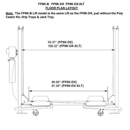 ASEplatinum WH8K-DX Four Post Garage Lift