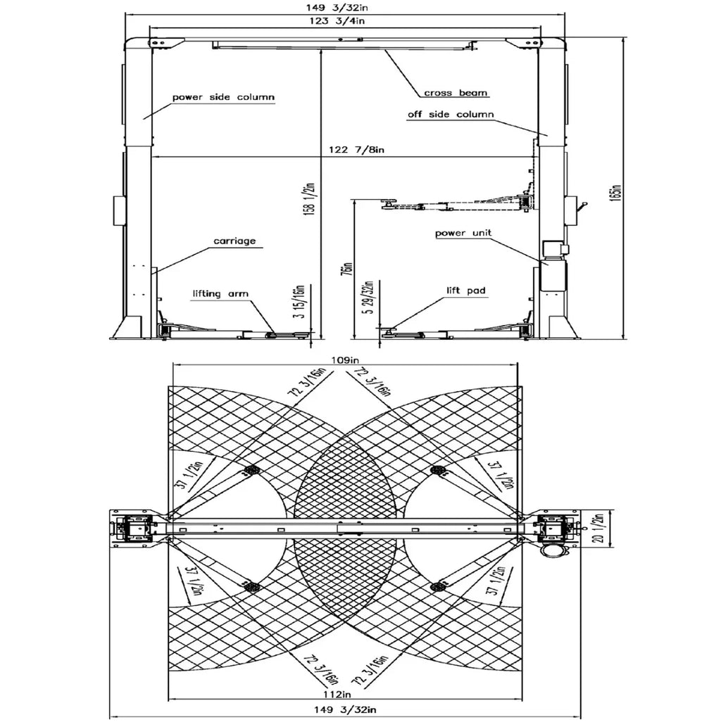 APlusLift 12,000LB 2-Post Overhead Single Release Direct Drive Car Lift with 3 Year Warranty – AP-12SR