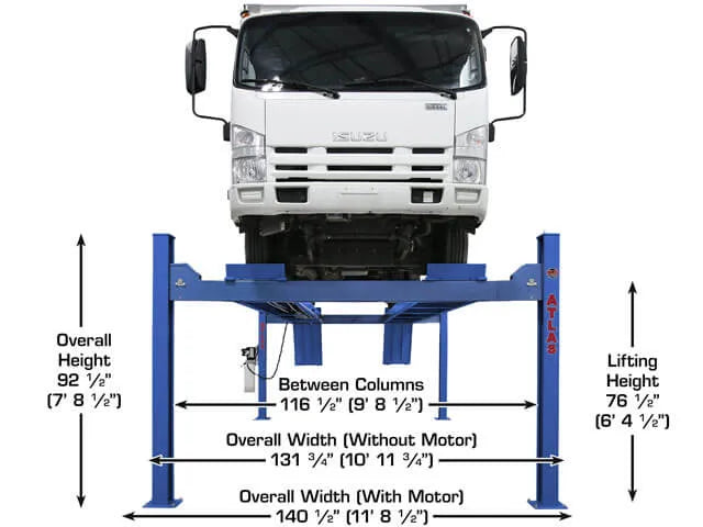 Atlas Platinum PVL14 ALI Certified Commercial Four Post Lift