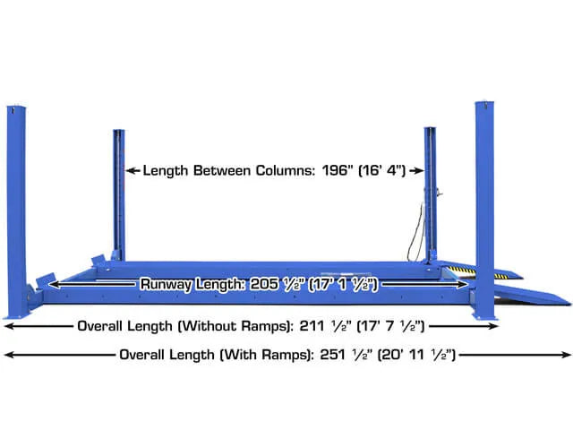 Atlas Platinum PVL14 ALI Certified Commercial Four Post Lift