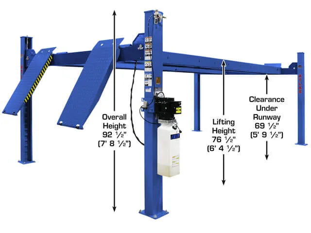 Atlas Platinum PVL14 ALI Certified Commercial Four Post Lift