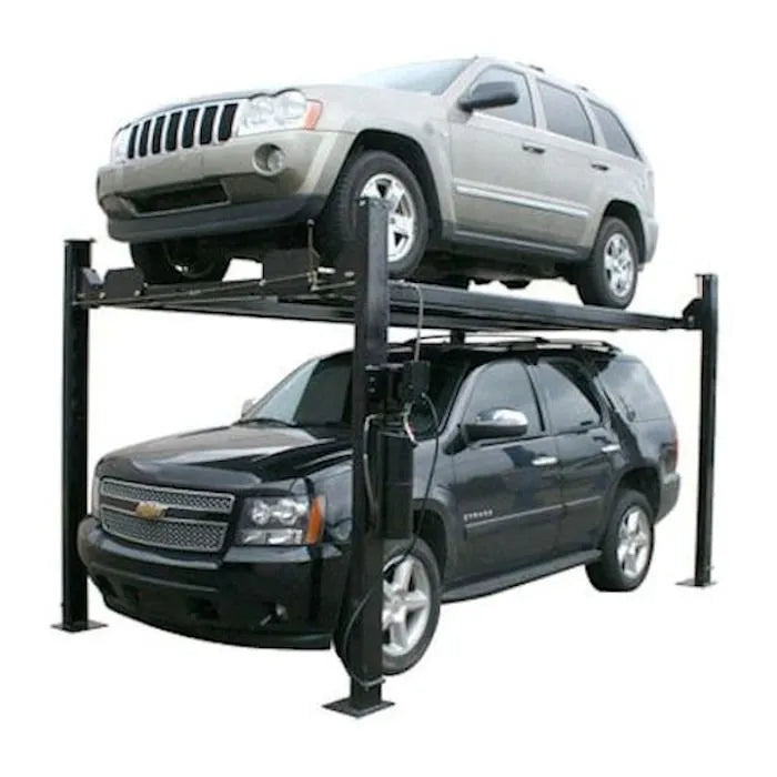 Atlas Garage Pro 8000EXT Four Post Lift + RJ35 Sliding Jacks Combo