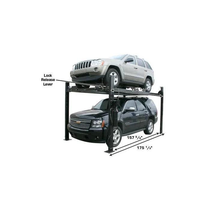 Atlas Garage Pro 8000EXT Four Post Lift + RJ35 Sliding Jacks Combo