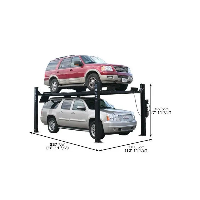 Atlas Garage Pro 9000 Four Post Lift + RJ35 Sliding Jacks Combo