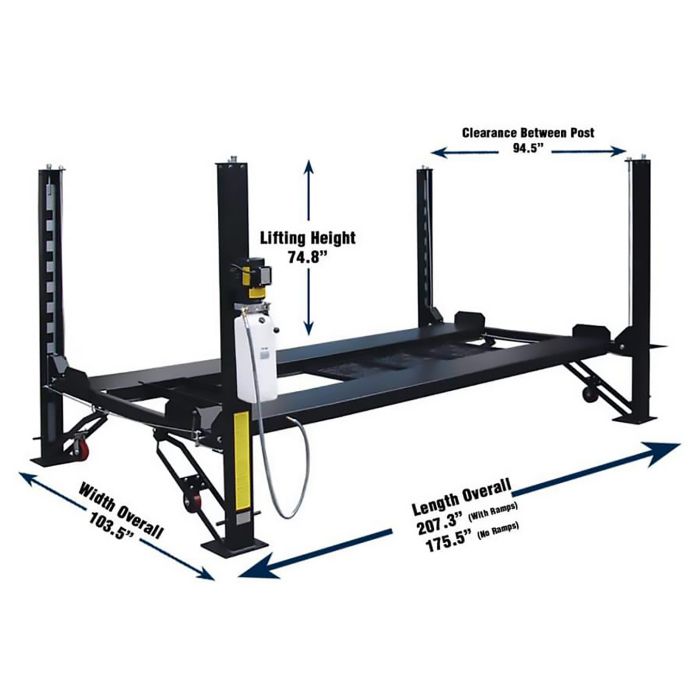 ASEplatinum WH8K-DX Four Post Garage Lift