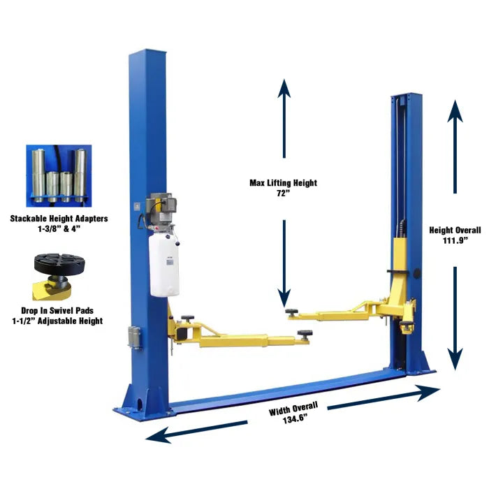 ASEplatinum WH9KFX Symmetric Floor Plate Two Post Lift